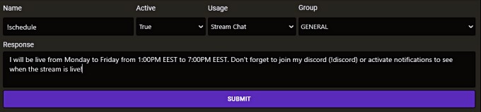 Streamlabs Chatbot Timers